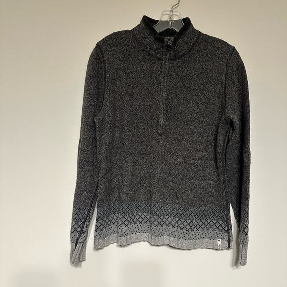 Woolrich Sweaters - Woolrich 1/4 Zip Ramie Cotton Blend Sweater Size Medium Grey Ombre EUC